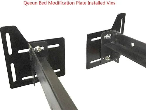 Vista 3 de CAFORO Placa de modificación de cama Queen, soporte de fijación de cabecero, soportes adaptadores de marco de cama, kit de conversión de marco