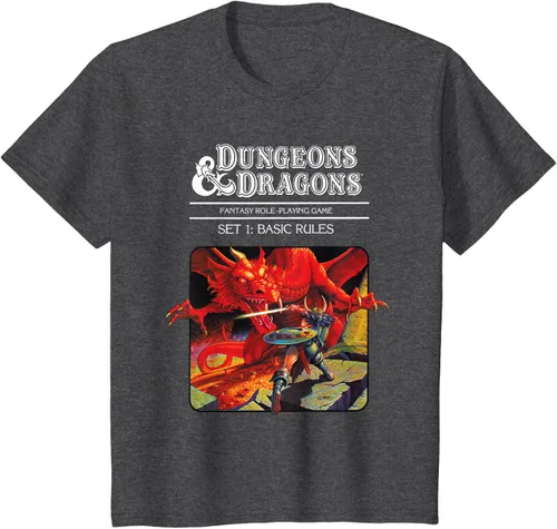Vista 25 de Dungeons & Dragons Vintage Basic Rules Cover T-Shirt Small Negro