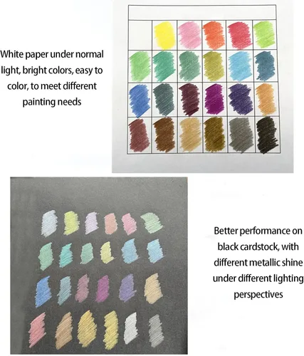 Vista 7 de Lápices de colores, 24 colores pintados a mano, lápices de dibujo, lápices de bocetos para manualidades, pintura, bocetos, diseño, álbumes