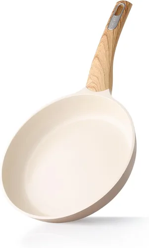 Vista 2 de SENSARTE Sartén antiadherente de cerámica, olla de sopa de 2.6 cuartos de galón, cacerola de cocina, sartenes antiadherentes para tortillas,