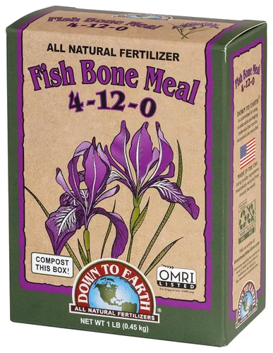 Vista 4 de Down To Earth All Natural Fertilizers Harina orgánica de huesos de pescado - Alimento vegetal con alto contenido de fósforo para brotes, bulbos