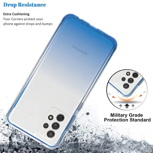 Vista 7 de Funda de teléfono para Galaxy A73 5G, Samsung A73 5G con protector de pantalla de vidrio templado, carcasa protectora de cuerpo completo