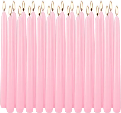 Vista 40 de Juego de 20 velas de pilar negras de 2 pulgadas de ancho x 4 pulgadas de alto, decoración elegante para el hogar, eventos y celebraciones, acabado