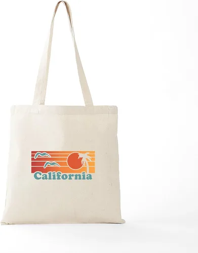 Vista 5 de CafePress California Tote Bag - Bolsa de lona natural, bolsa de compras reutilizable, Caqui