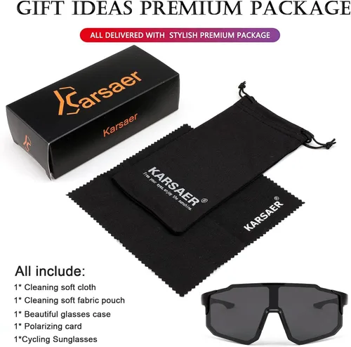 Vista 6 de Karsaer Vision Sports - Gafas de sol de béisbol para hombres y mujeres, visera de ciclismo, MTB para correr, conducir, pesca, béisbol, esquí