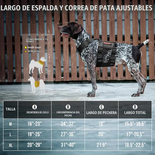 Vista 2 de OneTigris Arnés de Elevación Transpirable para Perros de Tamaño Grande y Mediano, Eslinga para Perros Grandes Pata Trasera, Soporte de Cadera