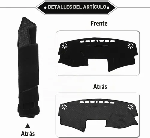 Vista 5 de Estera de la cubierta del salpicadero del coche del poliéster para Toyota Camry 2007-2011 Negro