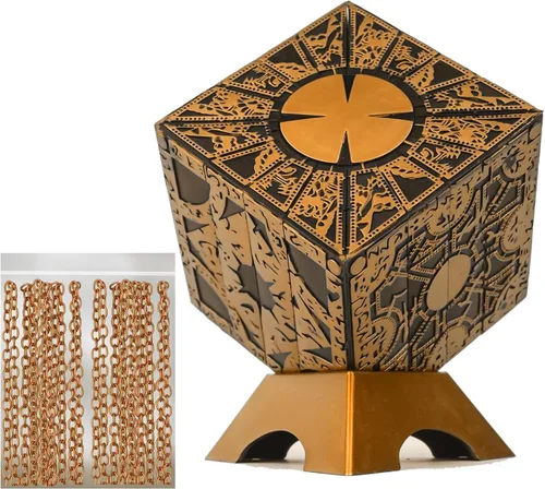 Vista 10 de SUIZU Caja de rompecabezas Hellraiser Desmontable, Caja de Bloqueo con Deformación Funcional con Base