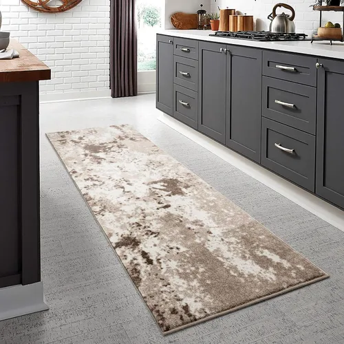 Vista 49 de Keen Home Design Alfombras de Área - 2x3 Que No Se Desprenden, Alfombras Abstractas para Cocina, Sala de Estar, Dormitorio, Comedor, Entrada Negro