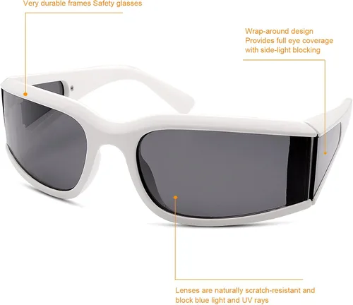Vista 3 de Gafas de sol deportivas UV400 con montura pequeña para hombres y mujeres, gafas de sol con montura pequeña, para actividades recreativas