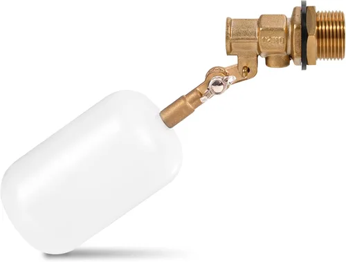 Vista 9 de Válvula de flotador de 1/2 pulgada de latón con brazo ajustable Válvula de control de nivel de agua de 60 PSI llenado y apagado automático