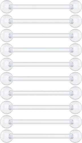 Vista 16 de Anillos de plástico para pezón – Anillos de lengua transparentes – Piercing hipoalergénico recto Bioflex