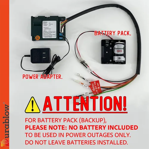 Vista 2 de Durablow DC594 - Batería de 3 V CC compatible con Dexen, Módulo de control electrónico IPI para chimenea HHT 593-592, GM-6KA, 350-M, 6K (593-594A)