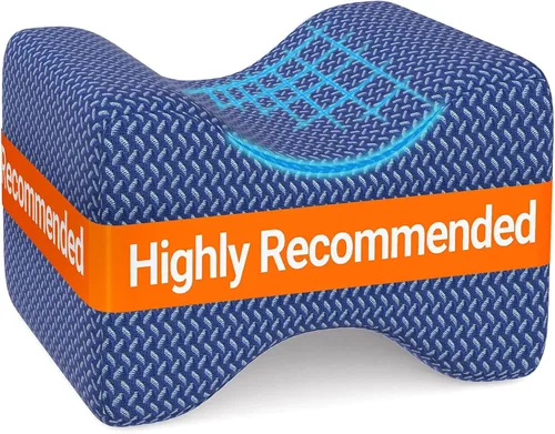 Vista 17 de BlissTrends Almohada de rodilla de espuma viscoelástica, almohada de rodilla para dormir de lado, almohadas de piernas para dormir circulación