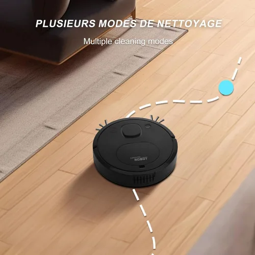 Vista 6 de Robot aspirador y trapeador, robot aspirador avanzado para evitar obstáculos, diseño delgado de robot aspiradora, ideal para pelo de mascotas