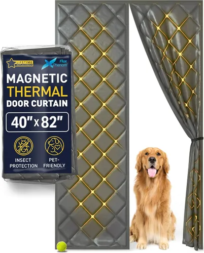 Vista 10 de Flux Phenom - Puerta mosquitera magnética, malla de alta resistencia con doble costura y 52 imanes, cierre automático sin huecos, apta para mascotas