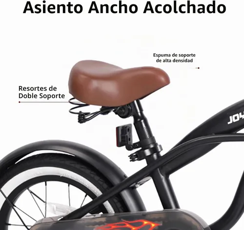 Vista 4 de JOYSTAR Bicicleta de crucero para niños de 12 pulgadas, 14 pulgadas, 16 Negro