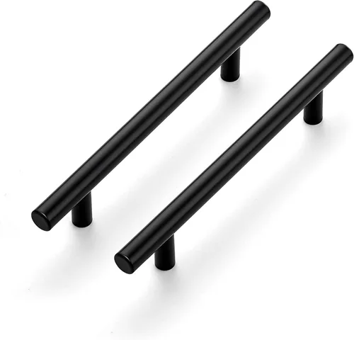 Vista 13 de Ravinte - Paquete de 1 unidad de tiradores de armario de cocina de 18.7 cm de acero inoxidable color negro mate, manijas para cajones y armarios