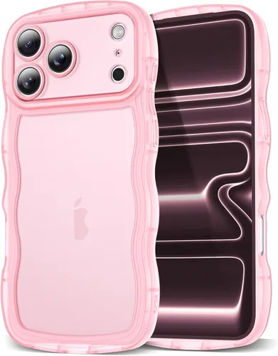 Vista 67 de SKYLMW Funda compatible con iPhone 12 Pro, diseño de ondas rizadas kawaii, borde chapado de lujo, elegante parte trasera transparente brillante, TPU
