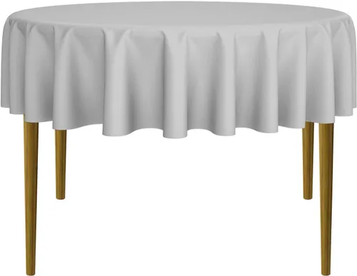 Vista 15 de Lann's Linens - Mantel redondo premium de 70 pulgadas para bodas/banquetes/restaurantes - Mantel de tela de poliéster - Azul bebé