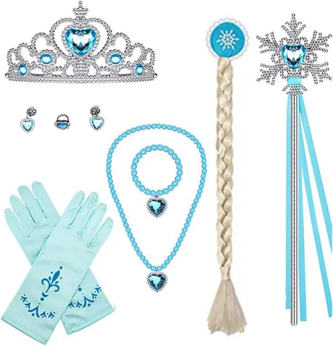 Vista 5 de Princess Costumes for Girls Dress Up Clothes for Little Girls Toddler Costume with Accessories Crown Christmas Birthday Party