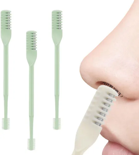 Vista 12 de Cortador de pelo nasal, 2025, nuevo cuchillo manual portátil de vello nasal, recortador de vello nasal para hombres y mujeres, herramienta de Beige
