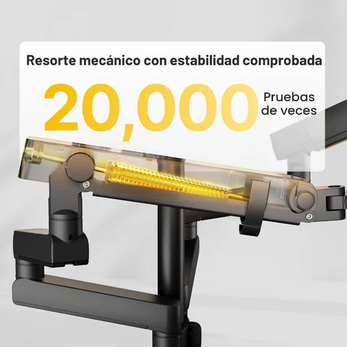 Vista 8 de monTEK Soporte de monitor triple para pantallas de 13 a 27 pulgadas, máximo