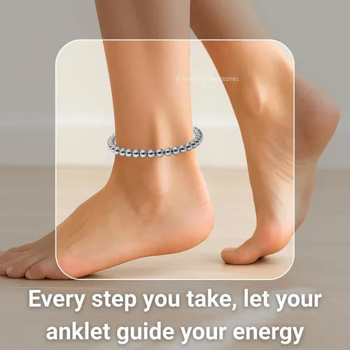 Vista 197 de Amazing Gemstone Crystal Anklet Ankle Bracelets for Women - Waterproof Beaded Healing Crystal Anklets, Plus Size Chakra Gemstone Bead Anklet