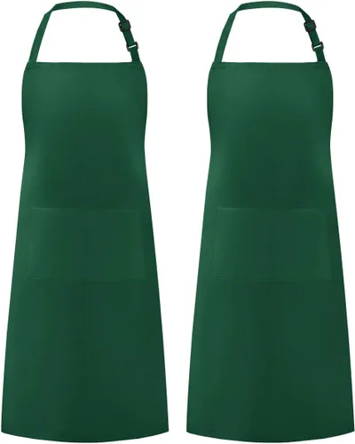Vista 20 de Syntus Delantal ajustable con 2 bolsillos, delantales de cocina para mujeres, hombres, chef