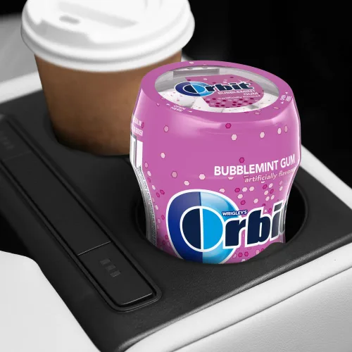 Vista 6 de ORBIT Bubblemint - Goma de mascar sin azúcar, paquete a granel, botella de 55 piezas (paquete de 4)