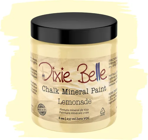 Vista 214 de Pintura para muebles con acabado de tiza Dixie Belle Paint Company - Amatista (4oz) - Pintura mineral de tiza chic púrpura profundo mate