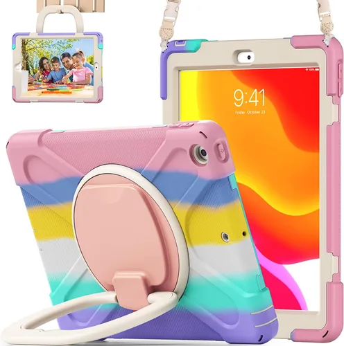Vista 19 de Funda para iPad de 10.2 pulgadas de 9ª generación 2021 / 8ª generación 2020 / 7ª 2019, funda a prueba de golpes para niños con protector