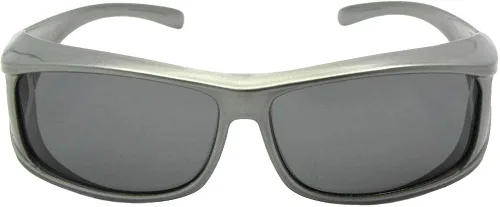 Vista 3 de Gafas de sol de ajuste polarizado marco de color gris F11 color plateado