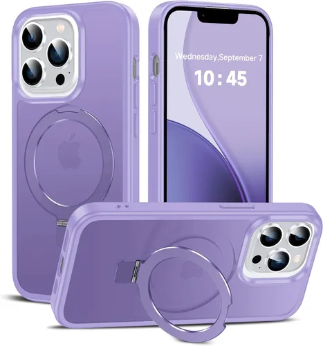 Vista 43 de LeYi Funda para iPhone 11 para MagSafe con soporte magnético, color negro