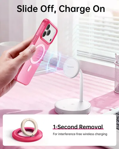 Vista 8 de SYNCWIRE Soporte magnético para anillo de teléfono, para soporte MagSafe para teléfono 360° Rotation, Double-Sided Magnet, Cell Phone Grip Finger