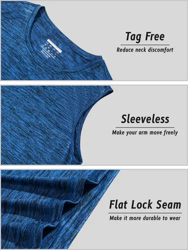 Vista 6 de TACVASEN Camiseta sin mangas para hombre, camiseta de entrenamiento muscular, de secado rápido, poliéster, entrenamiento de baloncesto