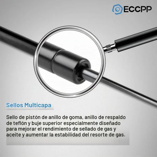 Vista 6 de ECCPP Paquete de 2 amortiguadores para puerta trasera con elevación, a gas, para Toyota, compatible con SG229013 4590.