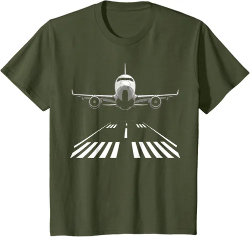 Vista 12 de Airplane Take Off Runway Pilot Jet T-Shirt Negro