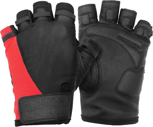 Vista 9 de Tough Gloves® Superset Leather Padded Workout Gloves for Gym Training Breathable, Weight-Lifting, Crossfit