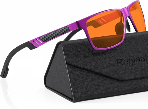 Vista 13 de Gafas de bloqueo de luz azul con marco de metal para hombres y mujeres