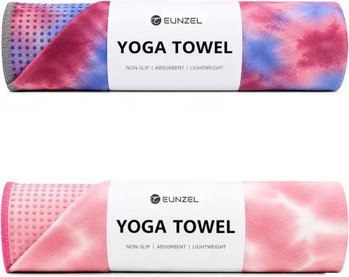 Vista 15 de Eunzel Toalla de yoga, toalla para esterilla de yoga caliente con puntos de agarre, absorbente de sudor, antideslizante, para yoga caliente, pilates