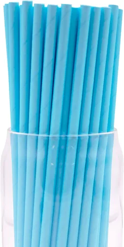 Vista 33 de Paquete de 150 pajitas de papel biodegradables de 4 capas de cheurón rosa bebé (compostables, no tóxicas, sin BPA)