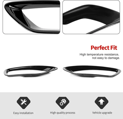 Vista 4 de Jimen Compatible con cubierta de luz antiniebla delantera para Jeep Grand Cherokee 2018-2020 (negro)