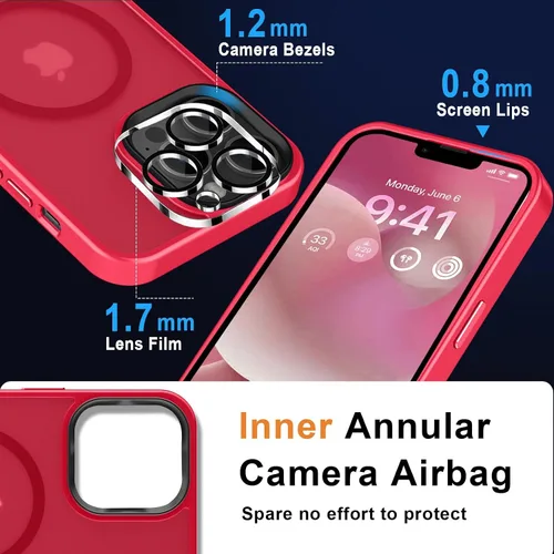 Vista 610 de MOCCA - Funda magnética resistente para iPhone XR de 6.1 pulgadas, compatible con MagSafe, funda con protección contra caídas de grado militar