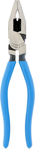 Vista 4 de Channellock E348CB Serie E - Alicates combinados de 8 pulgadas con junta XLT y empuñaduras Code Blue