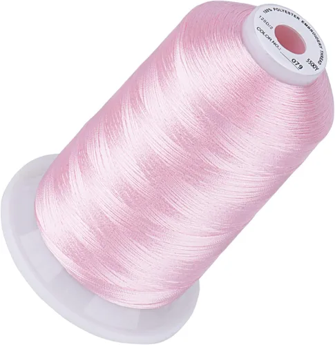 Vista 92 de Simthread 5500 yardas de hilo de bordar, 5000M de alto rendimiento 40WT 100% hilo de poliéster – 170+ colores vívidos, clasificado de alta velocidad