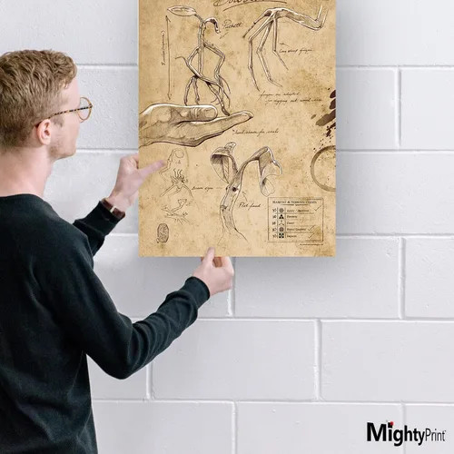 Vista 6 de MIGHTYPRINT Animales fantásticos y dónde encontrarlos - Cuaderno de bocetos Bowtruckle - Arte de pared duradero de 17 x 24 pulgadas, no hecho