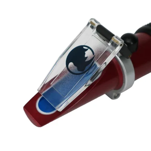 Vista 7 de 0 a 32% Brix Refractómetro de mano (revestimiento de teflón) con compensación automática de temperatura, refractómetro de mano Rhino con una funda