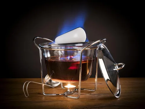 Vista 2 de APS Hot Pot Feuerzangenbowle (juego de cuencos de perforación de fuego)