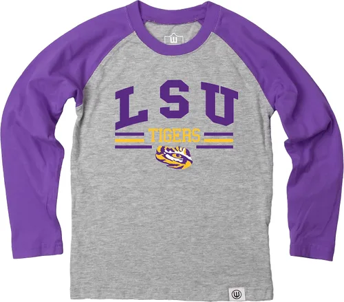 Vista 3 de Wes and Willy NCAA playera raglán de manga larga para niños